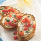 Garlic Cream Cheese Crostini