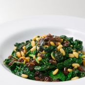 KALE WITH RAISINS & PINE NUTS