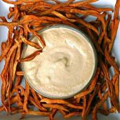 Raw Sweet Potato “Fries” w/ Chipotle Mayo
