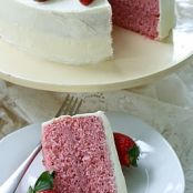 Fresh Strawberry Cake with Cream Cheese Swiss Meringue Buttercream