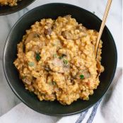 Easy Brown Rice Risotto with Oregano