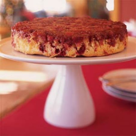 Upside-Down Cranberry-Ginger Cake