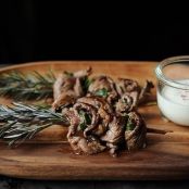 Beef Skewers with Horseradish Sauce