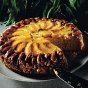 Peach and Pecan Upside-Down Cake