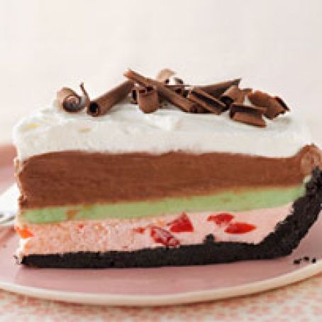 Layered Spumoni Pie