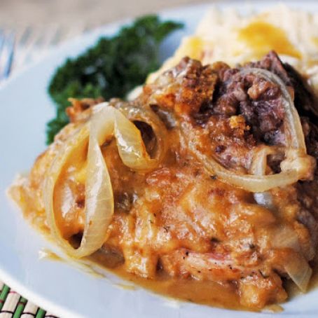 Pork Chops with Dressing and Creamy Gravy