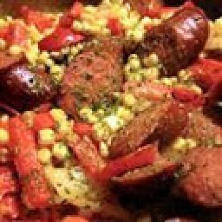 Fried Corn with Smoked Sausage