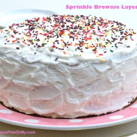Sprinkle Brownie Layer Cake