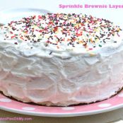 Sprinkle Brownie Layer Cake