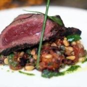 Grilled Venison with Winter Squash Caponata and Turriga