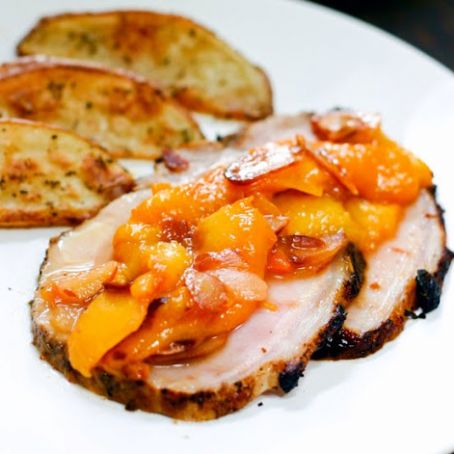 Peach Pork Tenderloin with (optional) Peach Compote