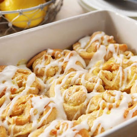 Lemon Sticky Buns with Cream Cheese Glaze