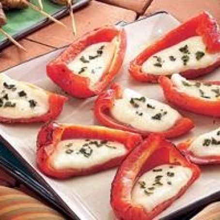 Grilled Peppers with Cheese