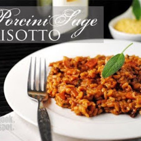 Risotto ai porcini, salvia e pancetta