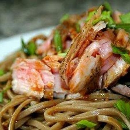 Tuna Steaks On Soba Noodles