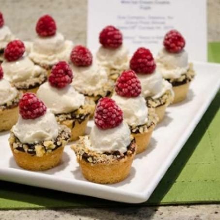 Mini Ice Cream Cookie Cups