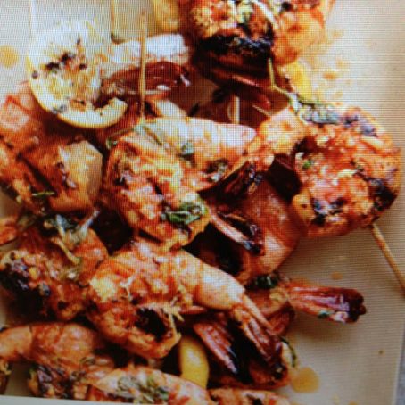 Spicy Lemon Shrimp Skewers
