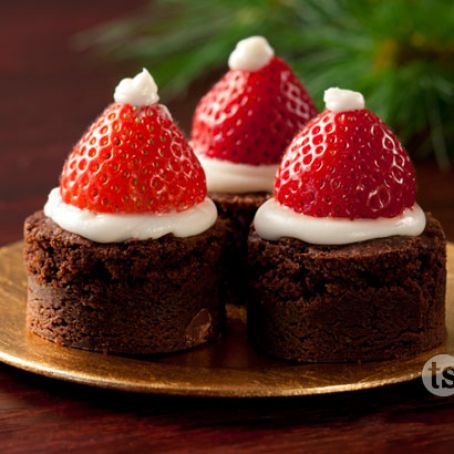 Santa Brownie Bites