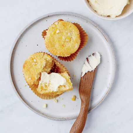 Corn-Studded Corn Muffins with Honey Mascarpone
