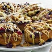 Cranberry Orange-Glazed Cinnamon Rolls
