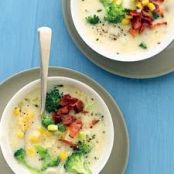 Broccoli, Bacon-n-Corn Chowder****