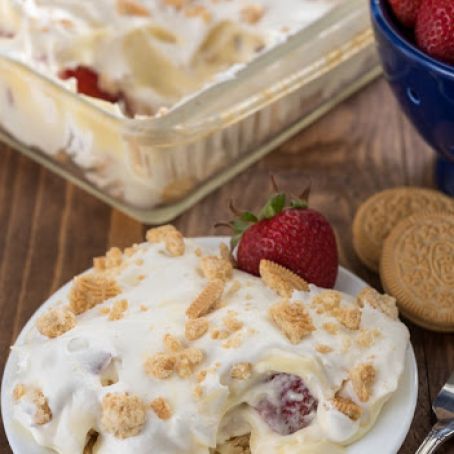 No Bake Strawberry Shortcake Dessert