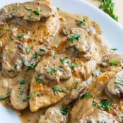 Closet Cooking: Chicken and Mushroom Skillet in a Creamy Asiago and Mustard Sauce