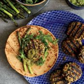 Mushroom Kufteh with Green Harissa and Asparagus Pesto