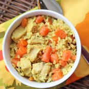 Coconut Chicken and Rice with Carrots
