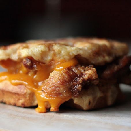 CHICKEN AND WAFFLE GRILLED CHEESE