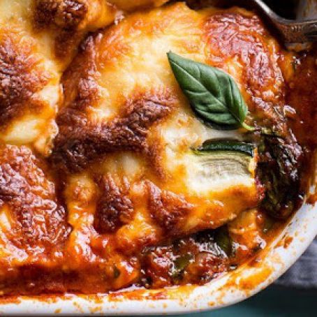 Vegetable Ragu Zucchini Lasagna