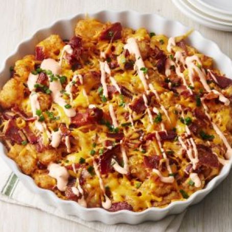 Cheesy Bacon-Tater Tot Pie