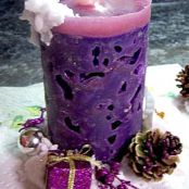 Ice Candles with Snow