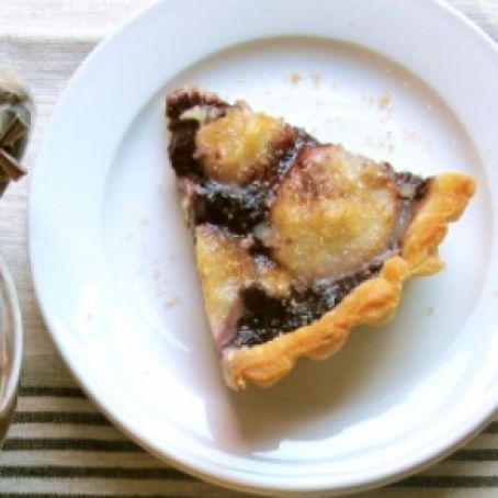 Seckel Pear Tart with Cardamom Blueberry Butter