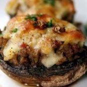 Grilled Stuffed Mini Portobellas With Sake