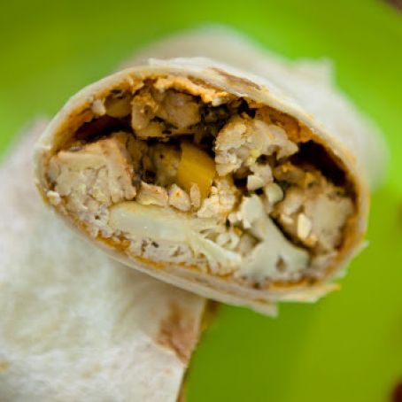 Black bean & cauliflower burritos