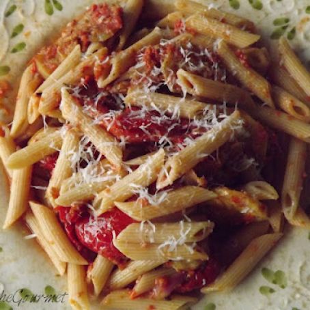 Fresh Tomato Sauce with Grilled Veggies and Macaroni