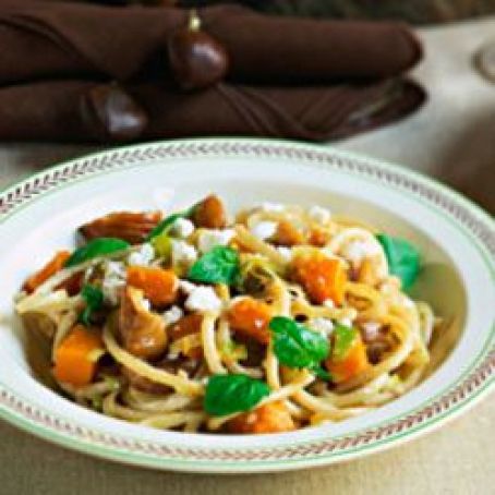 Angel Hair Pasta with Pumpkin, Sage and Walnuts