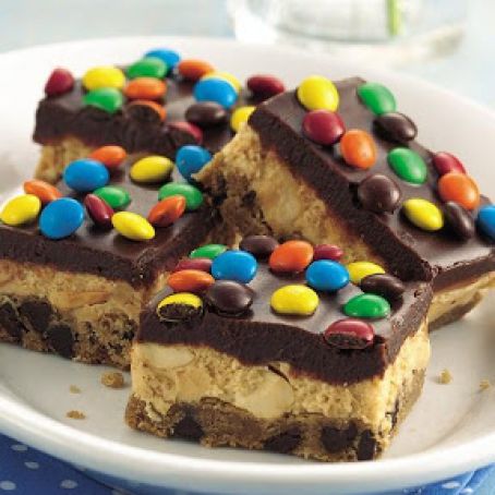 Candy-Topped Creamy Peanut Butter Bars