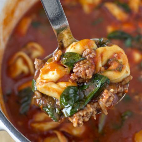 Tortellini Tomato Soup with Italian Sausage