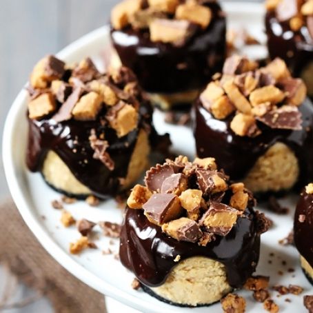 Reese’s Peanut Butter Chocolate Mini Cheesecakes