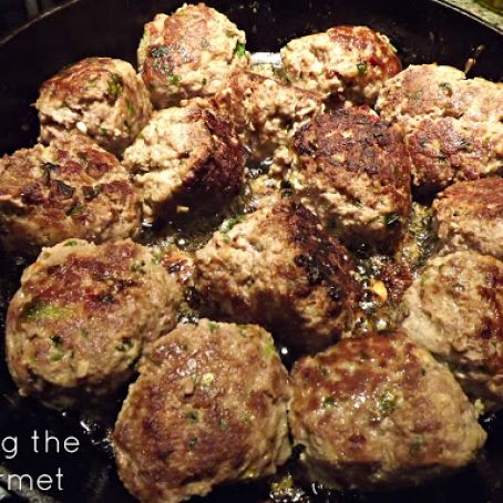 Open Faced Meatball Sandwich