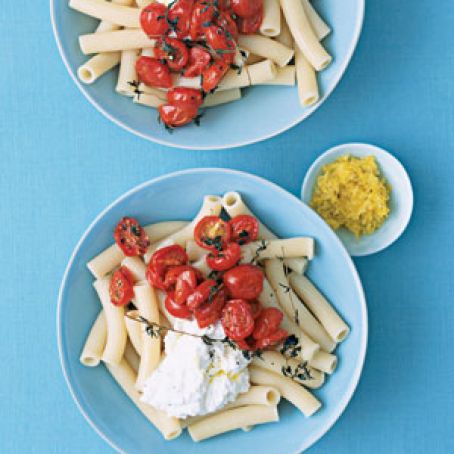 Roasted Cherry Tomato and Ricotta Pasta Salad