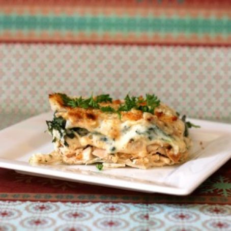 WHITE CHEESE AND CHICKEN LASAGNA