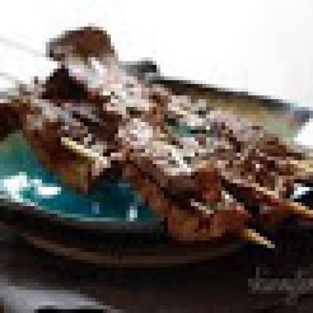 Skewered Marinated Flank Steak