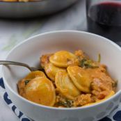 CREAMY SAUSAGE AND TOMATO RAVIOLI