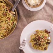 Pasta with Bacon, Chestnuts and Dijon Recipe