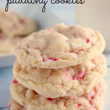 White Chocolate Peppermint Pudding Cookies - Sammy