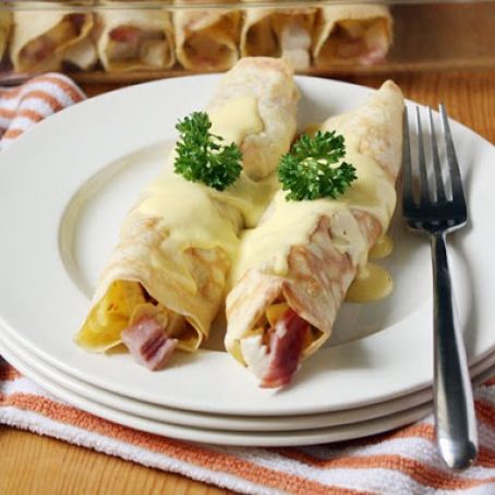 Chicken Cordon Bleu Crepes