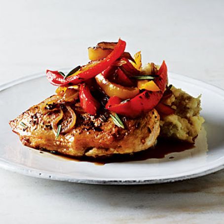 Roast Chicken with Balsamic Bell Peppers